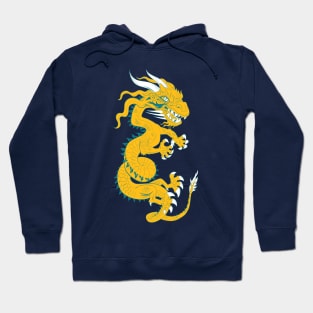 Golden Dragon with Turquoise Style Hoodie